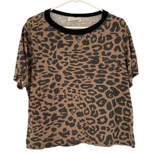RD Style Leopard Animal Print Cotton Top Women’s Size Large